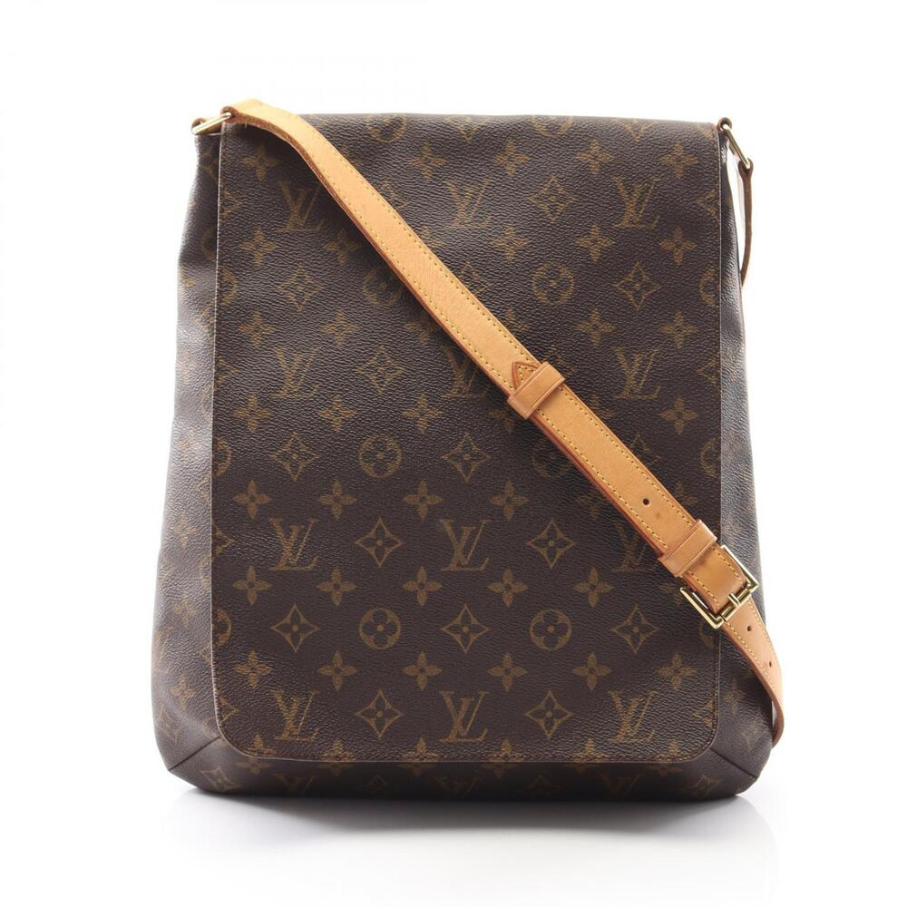 Louis Vuitton Musette Shoulder Bag Canvas Leather Monogram Brown